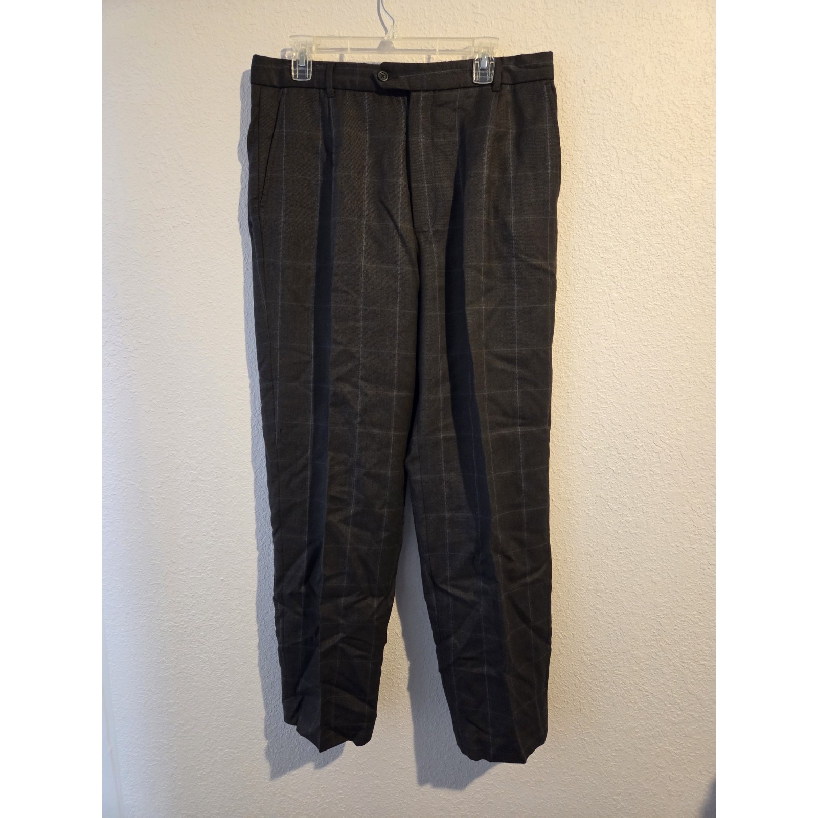 Vintage Murano Pants Mens 34/32 Ultimatecomfort Plaid 100% Wool